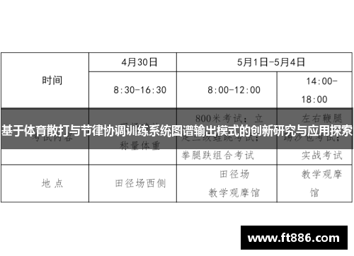 基于体育散打与节律协调训练系统图谱输出模式的创新研究与应用探索
